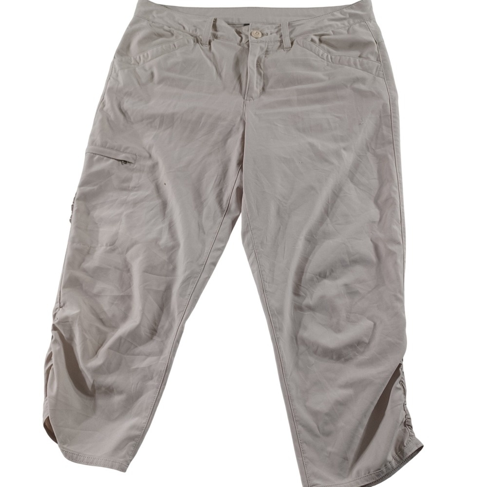 Eddie Bauer Womens Horizon Capri Pants Tan Khaki Hiking Outdoor Size 6
